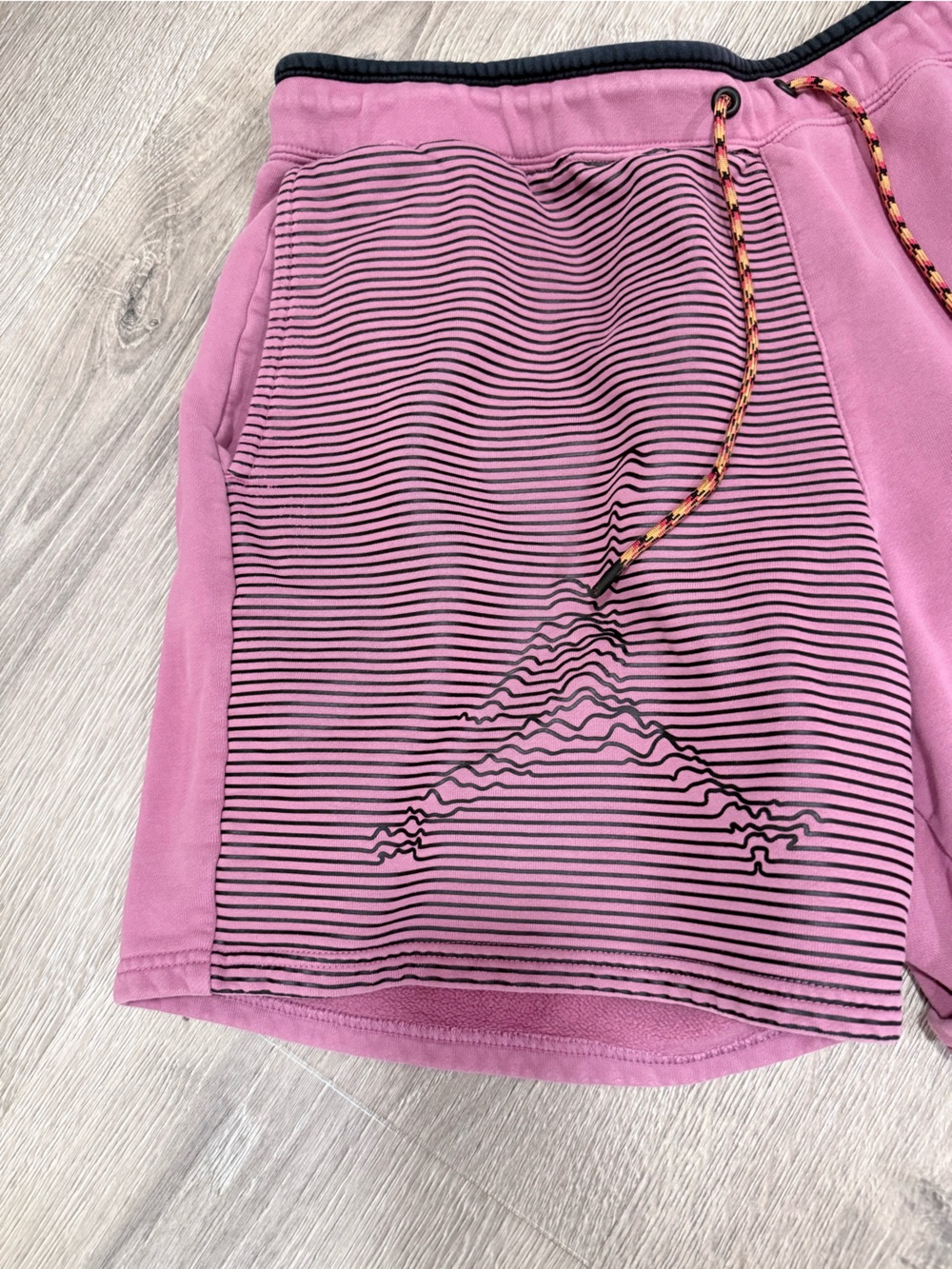 Jordan Men's Athletic Shorts in Pink with Black Accents - Picture 2 of 5